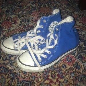 royal blue high top converse